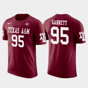 Crimson #95 Men's Myles Garrett College T-Shirt Texas A&M Aggies Future Stars Cleveland Browns Football