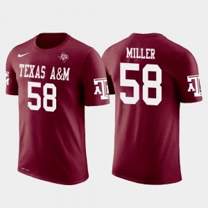 #58 Texas A&M Crimson For Men's Future Stars Denver Broncos Football Von Miller College T-Shirt