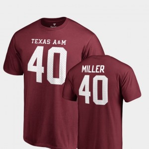 Maroon Von Miller College T-Shirt #40 Mens Legends Name & Number Texas A&M Aggies