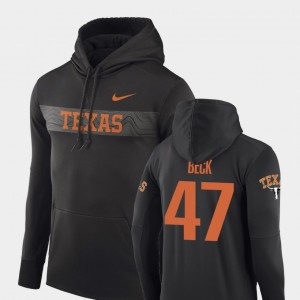 Football Performance Andrew Beck College Hoodie For Men Sideline Seismic Anthracite University of Texas #47