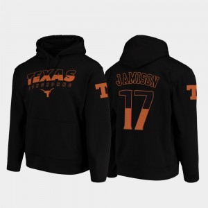 For Men Football Pullover #17 Black UT D'Shawn Jamison College Hoodie Wedge Performance