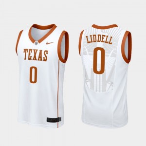 Basketball Men Texas Longhorns Replica Gerald Liddell College Jersey #0 White