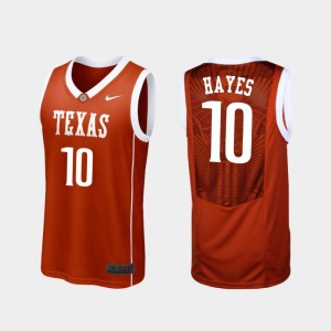 University of Texas Basketball Burnt Orange #10 Replica For Men Jaxson Hayes College Jersey