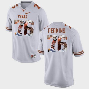 Kent Perkins College Jersey For Men White Longhorns Pictorial Fashion #76
