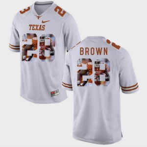 Malcolm Brown College Jersey University of Texas #28 White For Men's Pictorial Fashion