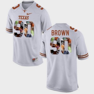Mens UT Malcom Brown College Jersey White Pictorial Fashion #90