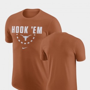 Texas Orange Longhorns College T-Shirt For Men's Basketball Team