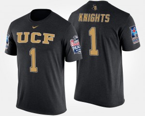 No.1 American Athletic Conference Peach Bowl Black Men's Bowl Game UCF Knights #1 College T-Shirt