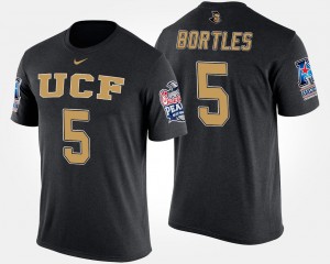 UCF Knights #5 Men Bowl Game Blake Bortles College T-Shirt Black American Athletic Conference Peach Bowl