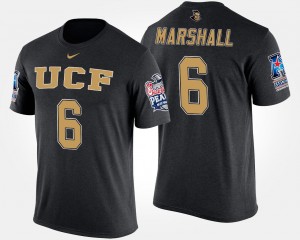 American Athletic Conference Peach Bowl #6 Men's Bowl Game University of Central Florida Black Brandon Marshall College T-Shirt