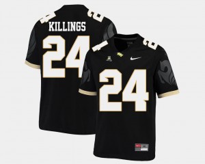 Black #24 UCF Knights Men's Football American Athletic Conference D.J. Killings College Jersey