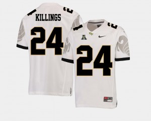 University of Central Florida #24 Men Football American Athletic Conference White D.J. Killings College Jersey