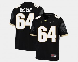 Football Black American Athletic Conference #64 Justin McCray College Jersey Mens UCF Knights