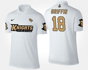 UCF Knights #18 Shaquem Griffin College Polo Mens White