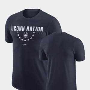 For Men Navy College T-Shirt Connecticut Basketball Team