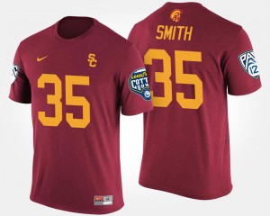 Cameron Smith College T-Shirt Men's Pac-12 Conference Cotton Bowl Bowl Game #35 Cardinal USC Trojan