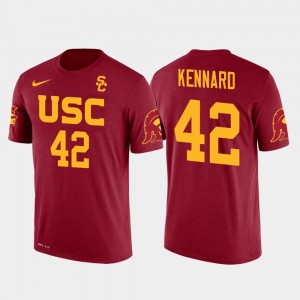 #42 Red Devon Kennard College T-Shirt Detroit Lions Football USC Trojans Men Future Stars