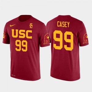 Future Stars For Men #99 USC Jurrell Casey College T-Shirt Tennessee Titans Football Red