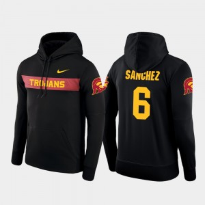 #6 Football Performance USC Trojans For Men Sideline Seismic Black Mark Sanchez College Hoodie