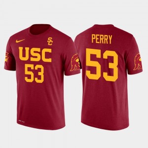 Green Bay Packers Football Red Future Stars USC #53 For Men's Nick Perry College T-Shirt
