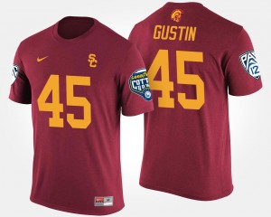 Men Pac-12 Conference Cotton Bowl Bowl Game Porter Gustin College T-Shirt #45 Cardinal USC Trojan