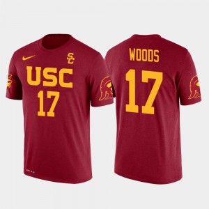 Red #17 Los Angeles Rams Football Mens Robert Woods College T-Shirt Future Stars USC Trojan
