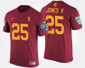 Ronald Jones II College T-Shirt USC #25 Cardinal Bowl Game Pac-12 Conference Cotton Bowl Men's