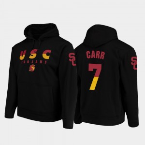 For Men Football Pullover Black Stephen Carr College Hoodie USC #7 Wedge Performance
