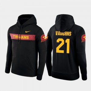 Tyler Vaughns College Hoodie Football Performance #21 Black For Men's Sideline Seismic USC Trojan