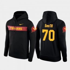 Black Football Performance USC For Men's Tyron Smith College Hoodie #70 Sideline Seismic