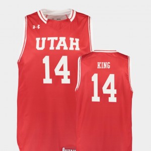 Replica Utah Brooks King College Jersey Men Red Basketball #14