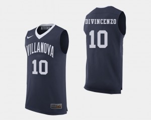 For Men #10 Basketball Donte DiVincenzo College Jersey Navy Villanova