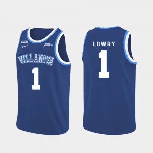 Kyle Lowry College Jersey Basketball Blue #1 Authentic Mens Villanova