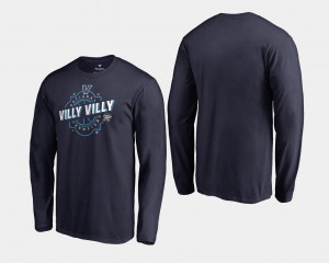 Basketball National Champions Navy Villanova Wildcats 2018 Villy Villy Long Sleeve College T-Shirt Men's