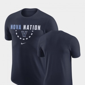 For Men's College T-Shirt Wildcats Basketball Team Navy