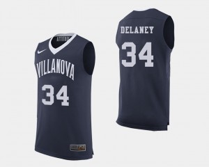 Villanova Wildcats #34 Men's Tim Delaney College Jersey Navy Basketball