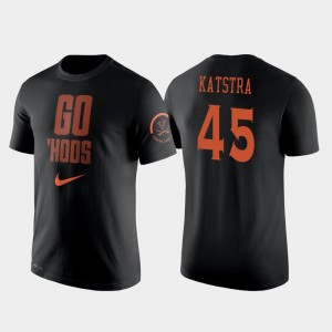 2 Hit Performance For Men Black #45 Austin Katstra College T-Shirt Basketball Virginia