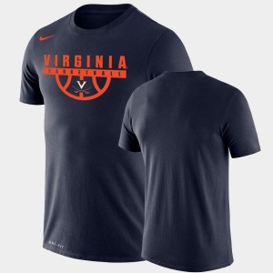 Cavaliers College T-Shirt Men Navy Performance Basketball Drop Legend