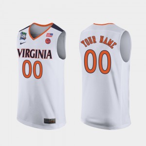 White #00 Men's 2019 Final-Four Virginia Cavaliers College Custom Jerseys