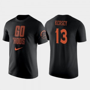 UVA Cavaliers #13 Grant Kersey College T-Shirt 2 Hit Performance Mens Black Basketball