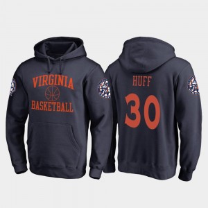 #30 Basketball Mens Jay Huff College Hoodie University of Virginia Navy In Bounds