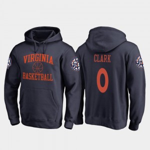 Navy In Bounds University of Virginia Kihei Clark College Hoodie Mens Basketball #0