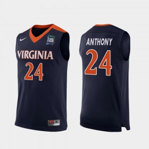 2019 Final-Four University of Virginia Marco Anthony College Jersey Mens Navy Replica #24