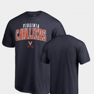 Navy College T-Shirt Mens Square Up Virginia Cavaliers