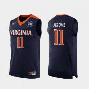 2019 Final-Four #11 Mens Ty Jerome College Jersey UVA Navy Replica