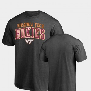 For Men's Heathered Charcoal Hokies Square Up College T-Shirt