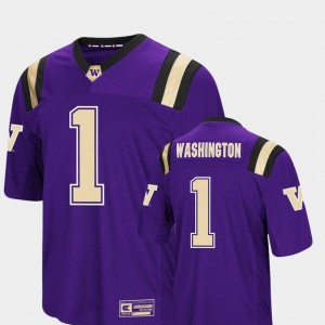 University of Washington Colosseum Purple Foos-Ball Football Men College Jersey #1