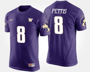 Washington #8 Purple Dante Pettis College T-Shirt For Men