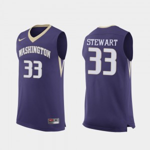 UW Isaiah Stewart College Jersey Replica #33 Basketball Purple Mens