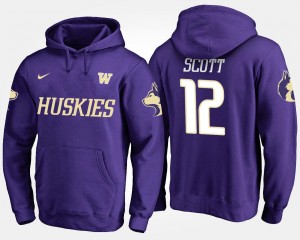 Washington Huskies Men J.K. Scott College Hoodie Purple #12